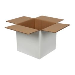 Двойна гофрирана бяла кутия 30x30x30 cm