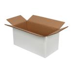 Двойна гофрирана бяла кутия 40x20x20 cm