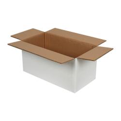 Двойна гофрирана бяла кутия 40x20x20 cm