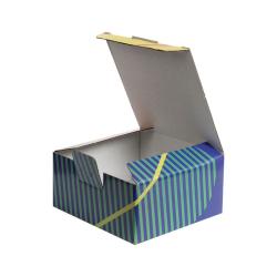 13,5х13,5х6,5 cm Кутия с шарки Оранжево Жълто Зелено