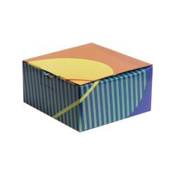 13,5х13,5х6,5 cm Кутия с шарки Оранжево Жълто Зелено