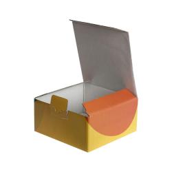 13,5х13,5х6,5 cm Кутия с шарки Оранжево Морско синьо Жълто