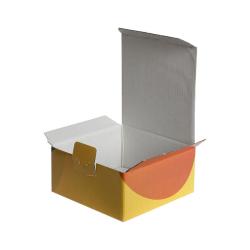 13,5х13,5х6,5 cm Кутия с шарки Оранжево Морско синьо Жълто