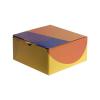 13,5х13,5х6,5 cm Кутия с шарки Оранжево Морско синьо Жълто