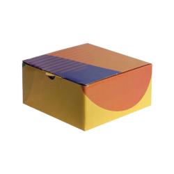 13,5х13,5х6,5 cm Кутия с шарки Оранжево Морско синьо Жълто