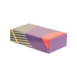 14x8x4 cm кутия за офсетов печат морско синьо бургундско зелено на ивици