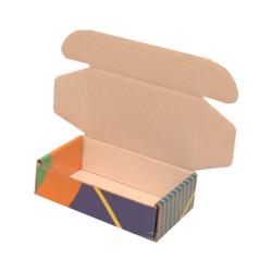 14x8x4 cm кутия офсетов печат зелена ивица оранжево жълто