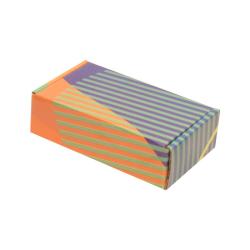 14x8x4 cm кутия офсетов печат зелена ивица оранжево жълто