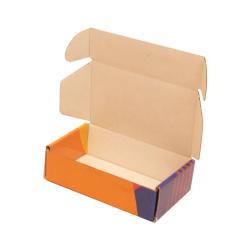 14x8x4 cm кутия офсетов печат оранжево морско синьо