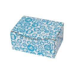 15,5x11x7,5 cm Кутия Blue Shopping Pattern