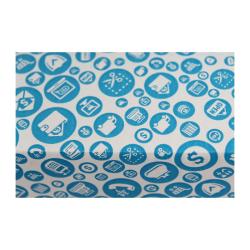 15,5x11x7,5 cm Кутия Blue Shopping Pattern