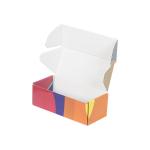 18x7,5x6 cm кутия оранжева морска зелена на ивици офсетов печат