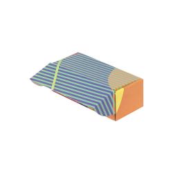 18x7,5x6 cm кутия оранжева морска зелена на ивици офсетов печат