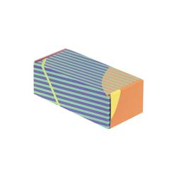 18x7,5x6 cm кутия оранжева морска зелена на ивици офсетов печат