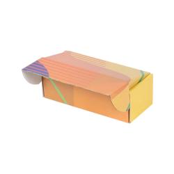 18x7,5x6 cm кутия жълто оранжево на ивици офсетов печат