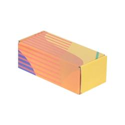 18x7,5x6 cm кутия жълто оранжево на ивици офсетов печат