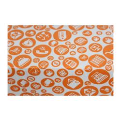 22,5х12х8 cm Кутия с оранжева шарка