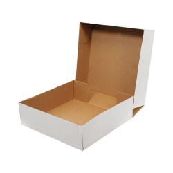 Кутия за електронна търговия 40x40x12 cm - 4 точки - бяла