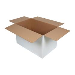 Двойна гофрирана бяла кутия 80x50x50 cm