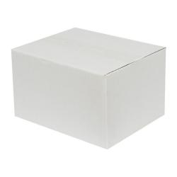 Единична бяла кутия от велпапе с размери 25x20x15 cm