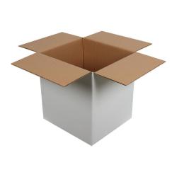 Двойна гофрирана бяла кутия 40x37x43 cm