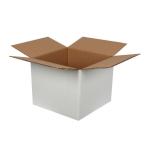 Двойна гофрирана бяла кутия 30x30x20 cm