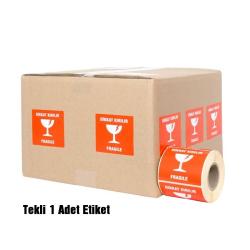 Предупреждение за чупливост Печатен етикет единичен 1 брой