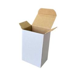 6.5x6.5x10 cm Бяла картонена кутия Двойно велпапе