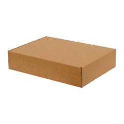 Кутия от крафт картон със заключване с размери 30x20x5 cm