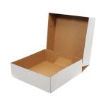 41x32x20 cm Кутия за доставка на електронна търговия Бяла кутия с 4 точки